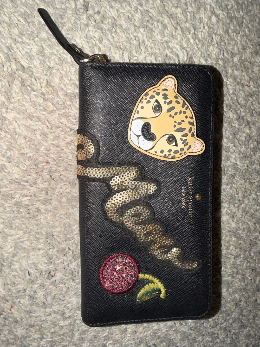 Kate Spade Rare Limited Edition Run Wild Meow Leopard Needa Wallet